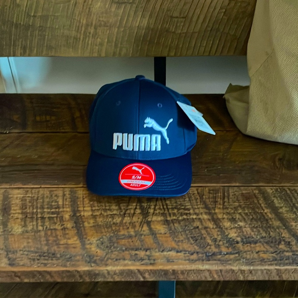 Puma small medium stretch fit adult navy blue hat